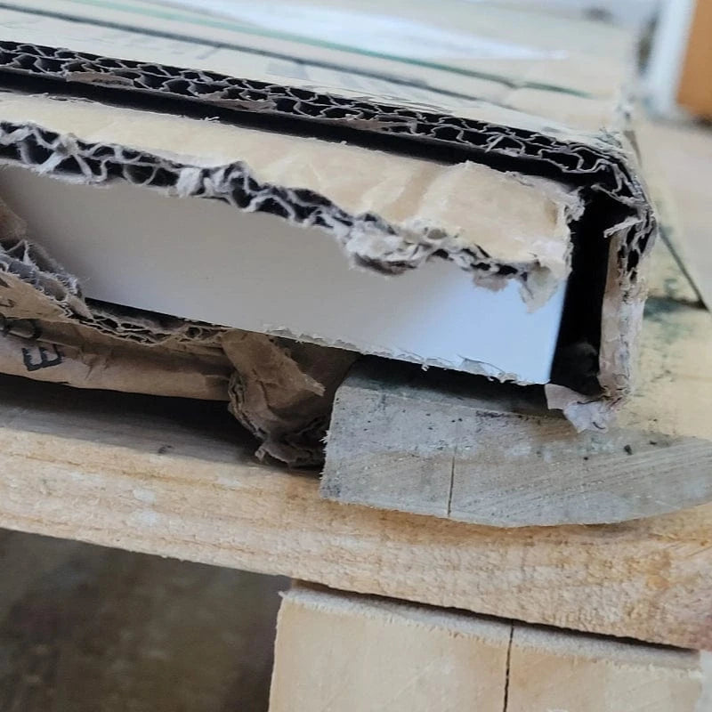 Sonderangebot Extra flache Duschwanne FUSION, Schieferoptik, WEISS 90x140cm