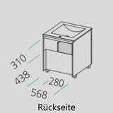 Standwaschtisch mit Unterschrank CLIF - 60 cm - Welt der Bäder