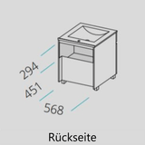 Standwaschtisch mit Unterschrank LUUP - 60 cm - Welt der Bäder