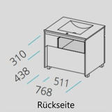 Standwaschtisch mit Unterschrank CLIF - 80 cm - Welt der Bäder