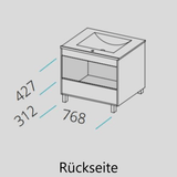 Standwaschtisch mit Unterschrank ALCOA - 80 cm - Welt der Bäder