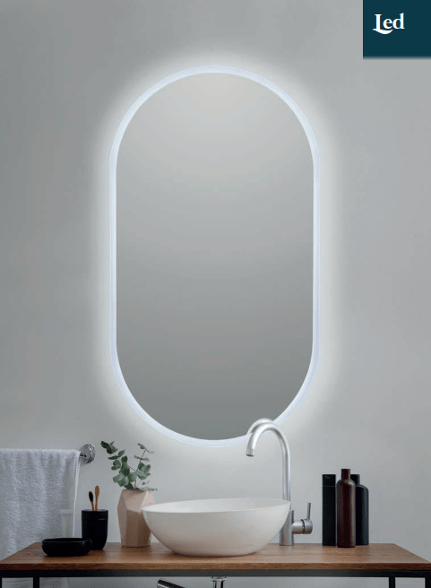 Badspiegel mit LED SALINES chrom - Welt der Bäder
