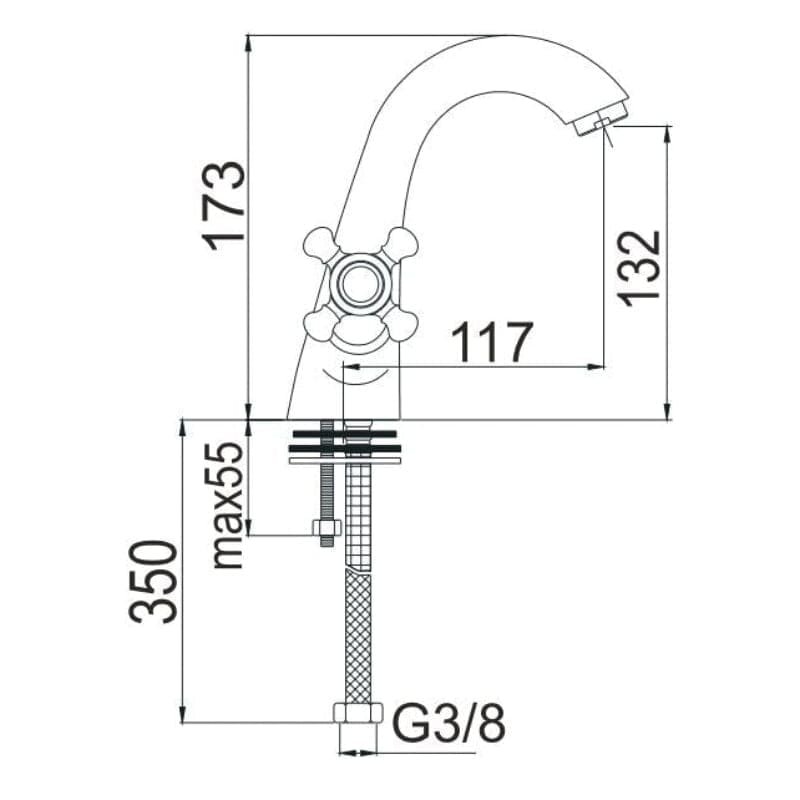 BUADES Einhebel-Waschtischarmatur HERITAGE