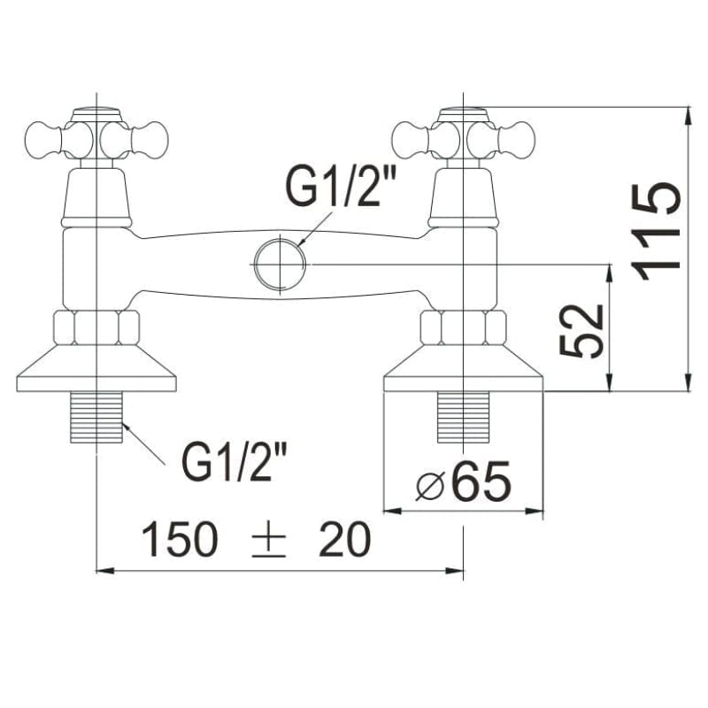 BUADES Einhebelmischer für Dusche HERITAGE