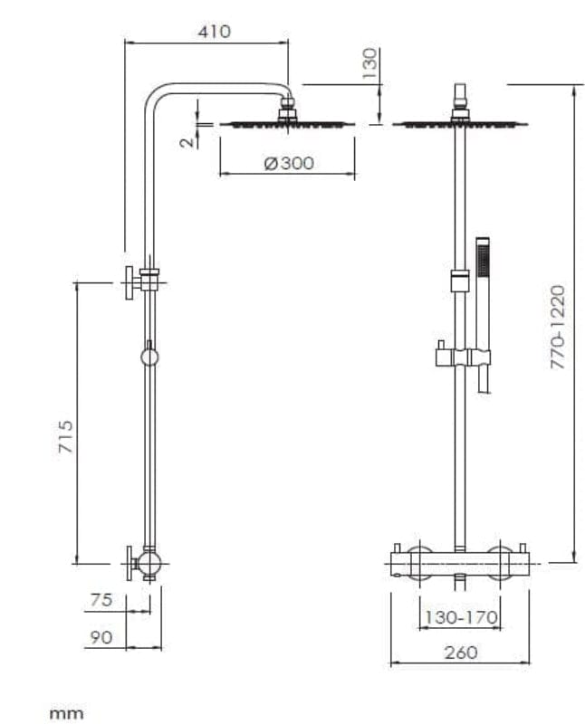 Thermostatische Duschsäule LOOP