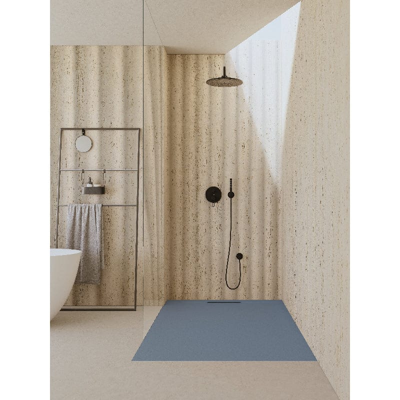 Extra flache Duschwanne COVER, Schieferoptik, ANTHRAZIT