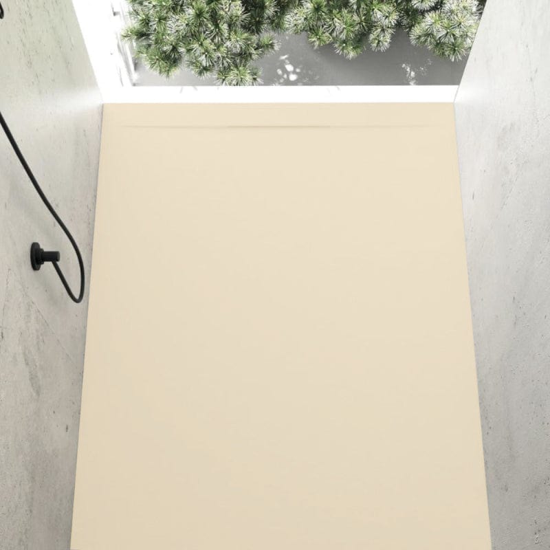 Extra flache Duschwanne COVER, Schieferoptik, BEIGE