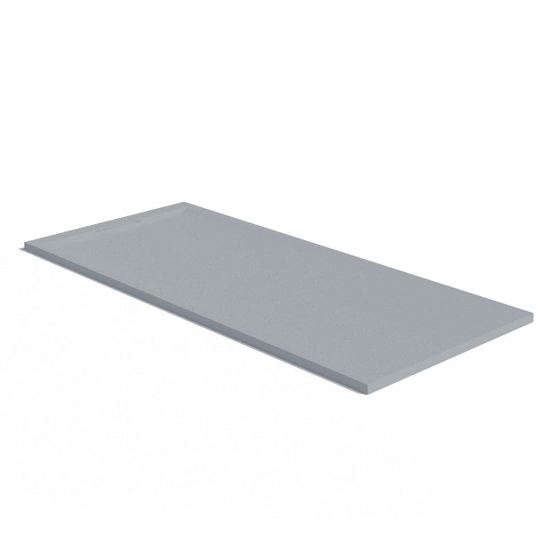 Extra flache Duschwanne COVER, Schieferoptik, GRAU