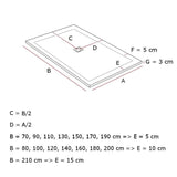 Extra flache Duschwanne DEXA in Schieferoptik Anthrazit