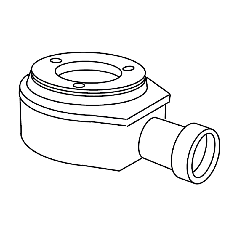 Horizontale Ablaufgarnitur Sanycces Ø90 mm für Duschwannen