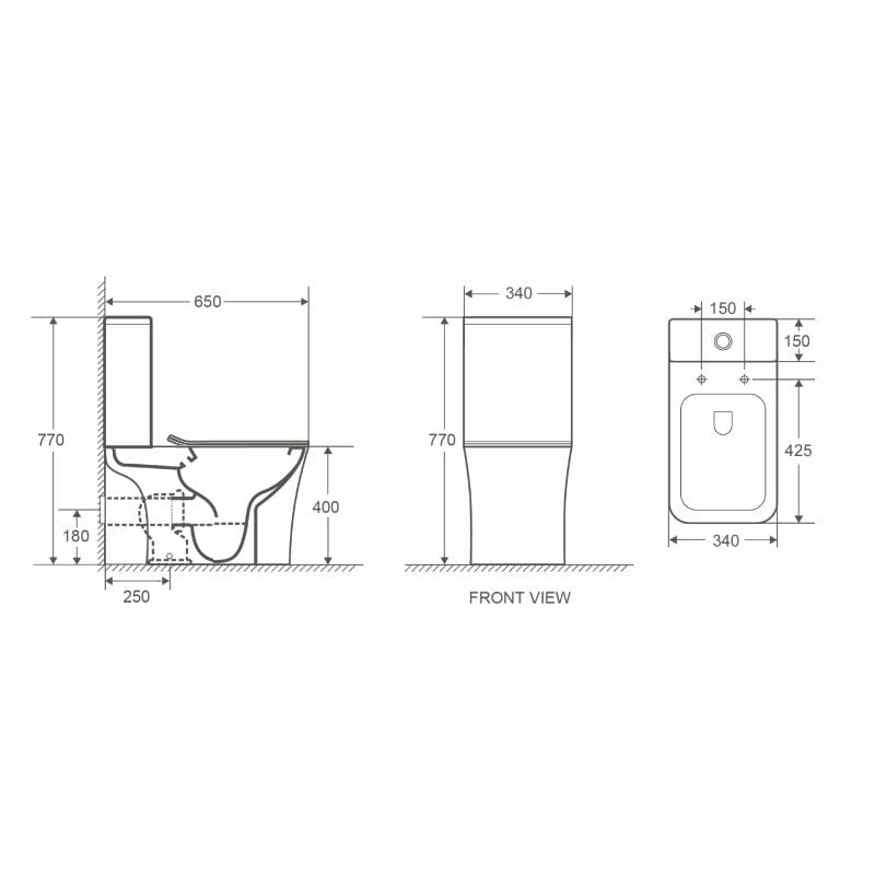Inodoro cerámica PALERMO cisterna baja - Entorno baño