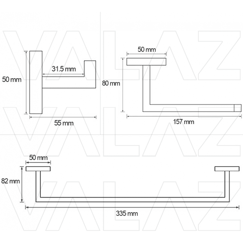 Conjunto accesorios de baño LUANDA dorado cepillado - Entorno baño