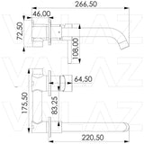 Grifo lavabo empotrado monomando RANDA dorado cepillado - Entorno baño