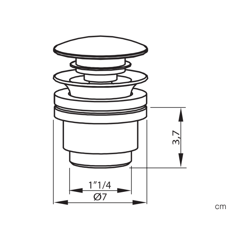 Sanycces Klick-Klack Waschbeckenablauf in 3 Farben.