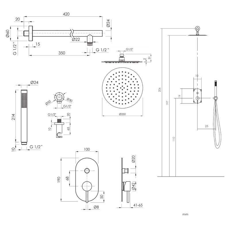 Set Duschsystem eingebaut LOOP