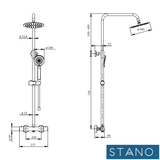 Thermostatische Duschsäule PONTI mattschwarz