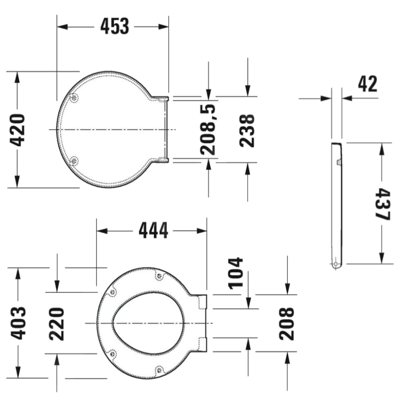 Duravit Starck 1 WC-Sitz mit Absenkautomatik