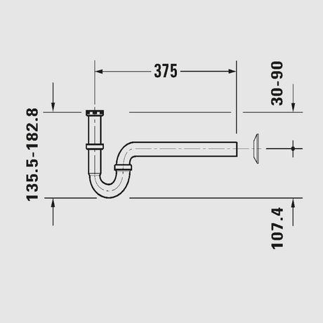 Duravit Waschtisch-Röhrensiphon