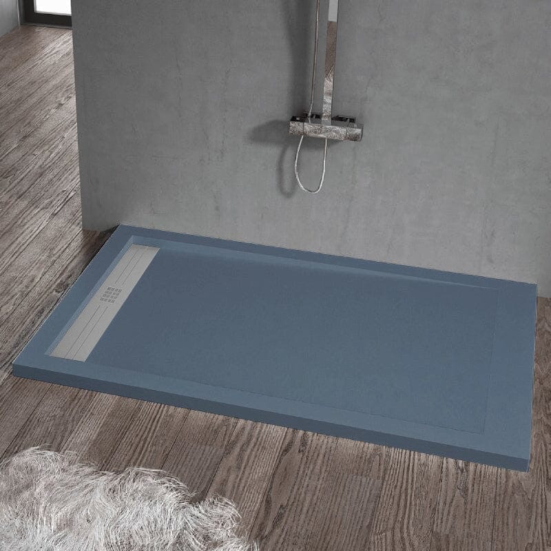 Extra flache Duschwanne ELITE, Schieferoptik, ANTHRAZIT