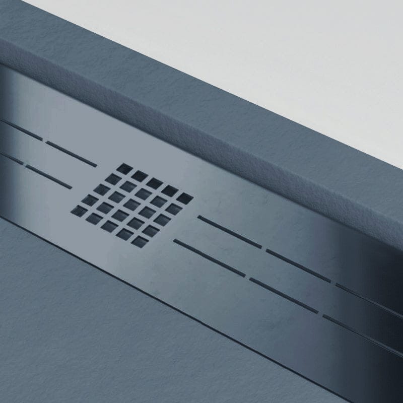 Extra flache Duschwanne ELITE, Schieferoptik, ANTHRAZIT