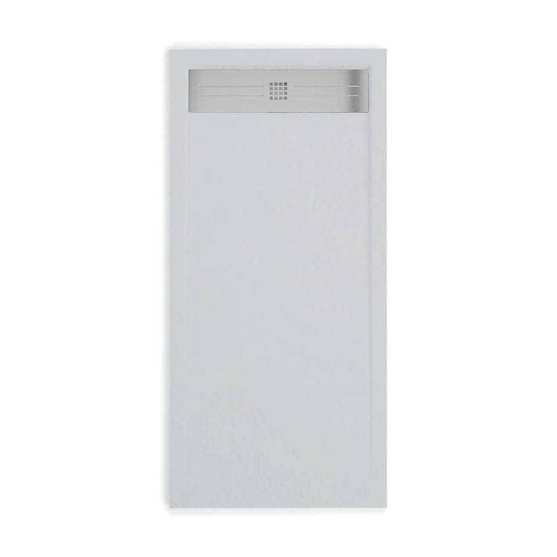 Extra flache Duschwanne ELITE, Schieferoptik, GRAU