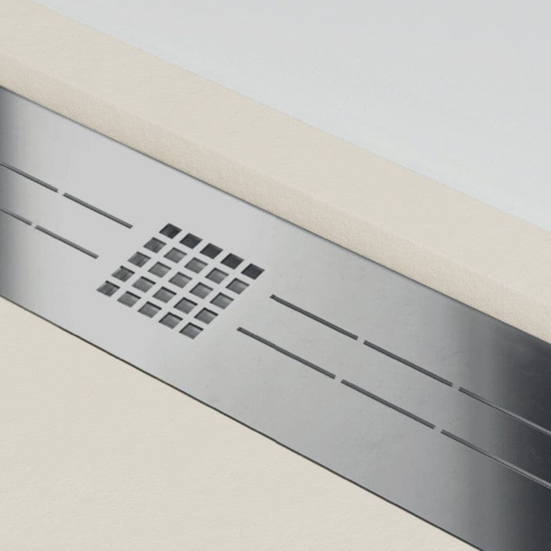 Extra flache Duschwanne ELITE, Schieferoptik, GRAU