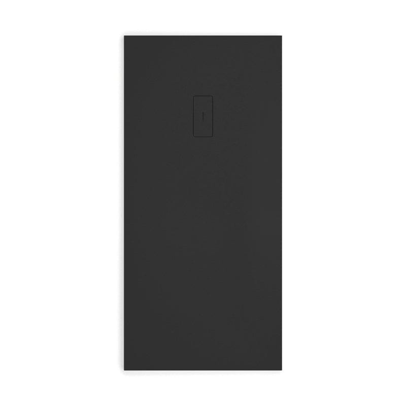 Extra flache Duschwanne FUSION, Schieferoptik, SCHWARZ