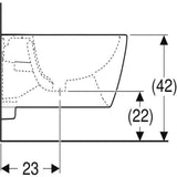 Geberit iCon Wandbidet geschlossene Form