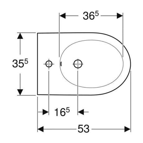 Geberit iCon Wandbidet geschlossene Form