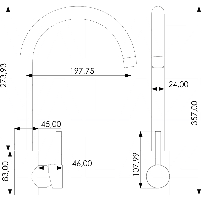 Grifo de cocina REVOLVE giratorio monomando gun metal