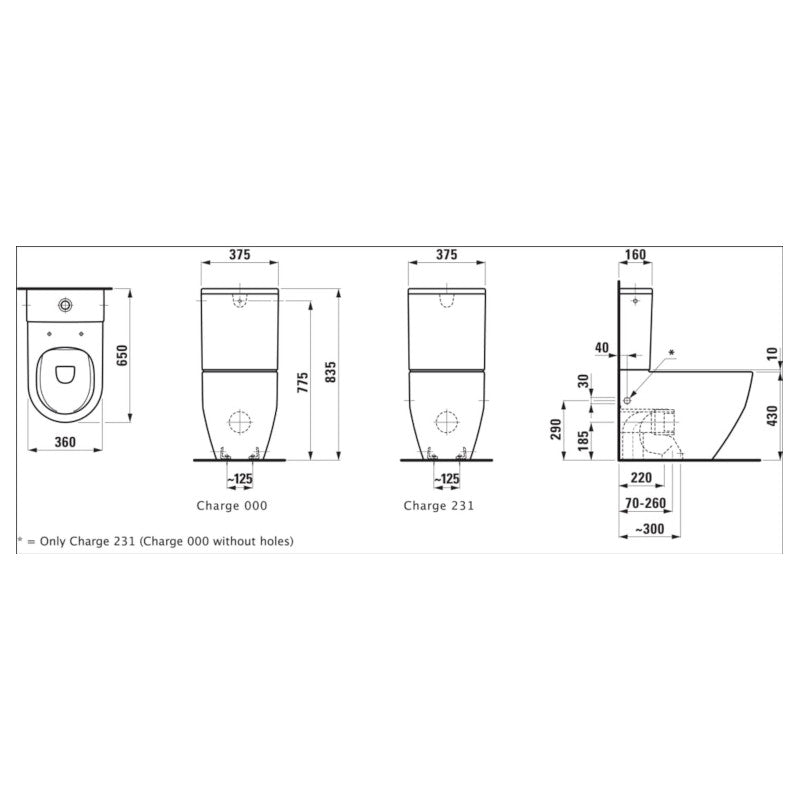 LAUFEN Pro Stand-WC-Kombination ohne Spülrand