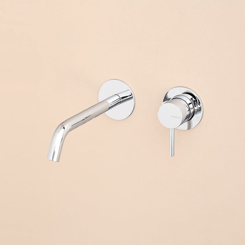 Wandmischer LOOP in gebürstetem Gold