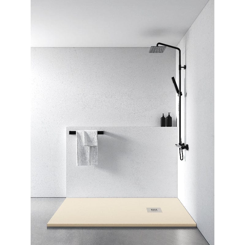 Extra flache Duschwanne MADISON, Schieferoptik, BEIGE