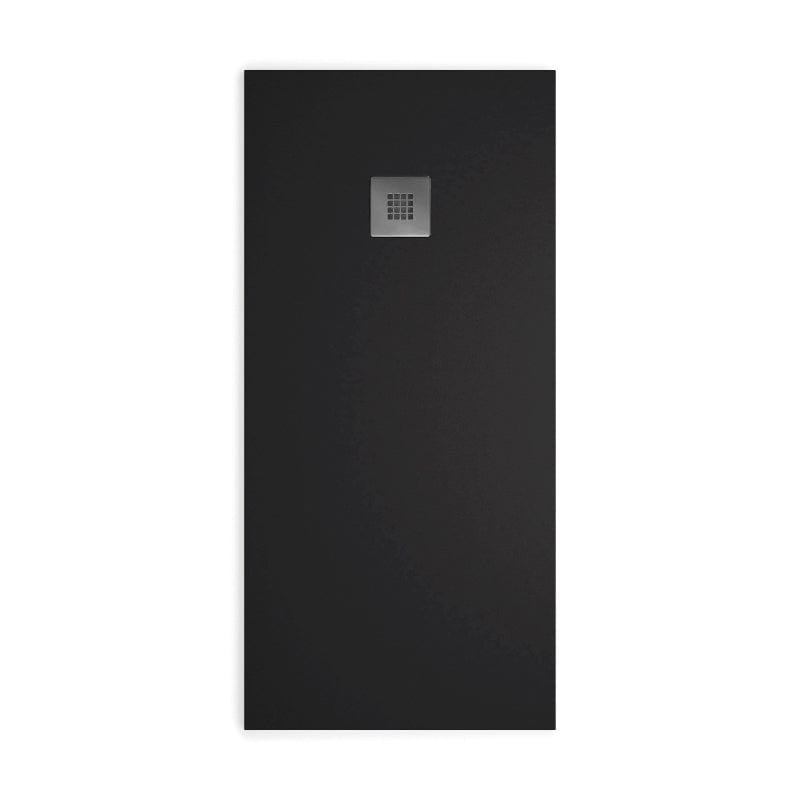 Extra flache Duschwanne MADISON, Schieferoptik, SCHWARZ
