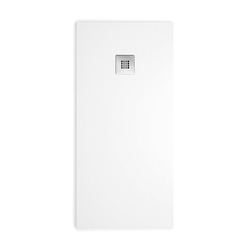 Extra flache Duschwanne MADISON, Schieferoptik, WEISS