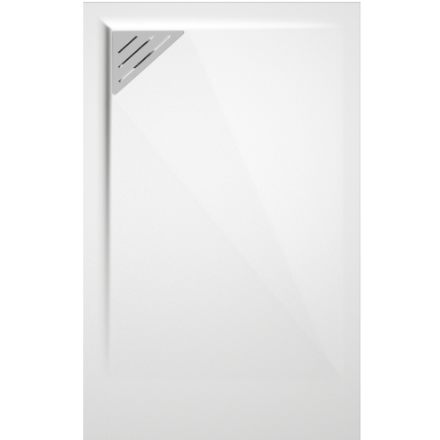 Mineralguss-Duschwanne extra flach TRINITY in WEIß