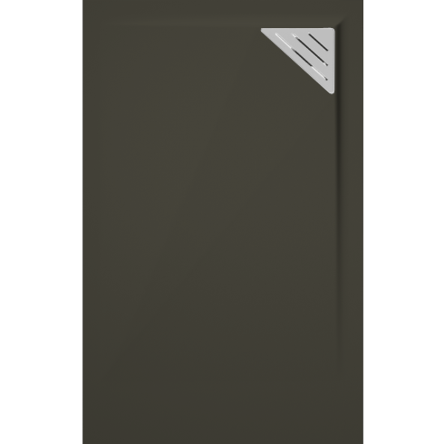 Mineralguss-Duschwanne extra flach TRINITY in SCHWARZ