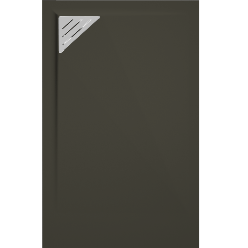 Mineralguss-Duschwanne extra flach TRINITY in SCHWARZ