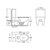 Modernes Stand-WC, Keramik, NAUTILIUS, niedriger Spülkasten - Welt der Bäder