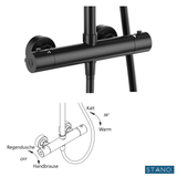 Thermostatische Duschsäule PONTI mattschwarz