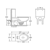 Modernes Stand-WC, Keramik, POSEIDON, niedriger Spülkasten - Welt der Bäder