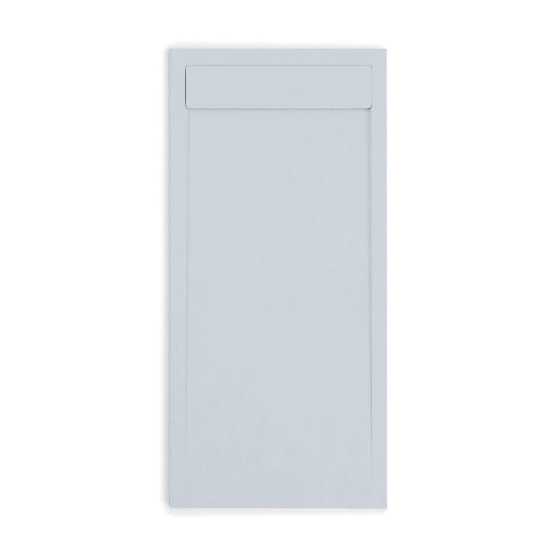 Extra flache Duschwanne QUORE, Schieferoptik, GRAU