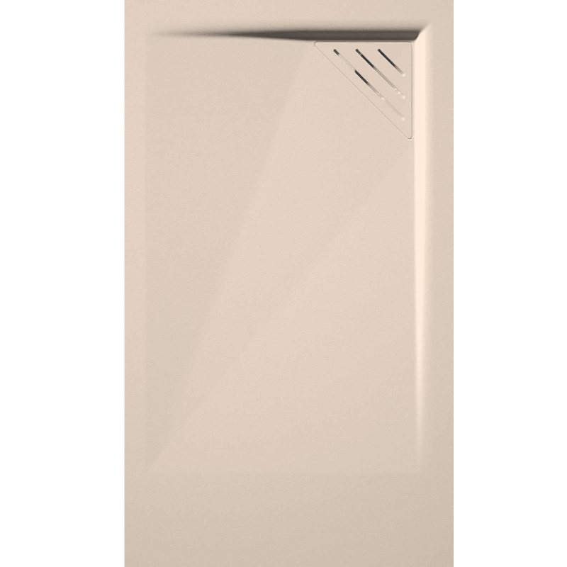 Mineralguss-Duschwanne extra flach TRINITY in CREME