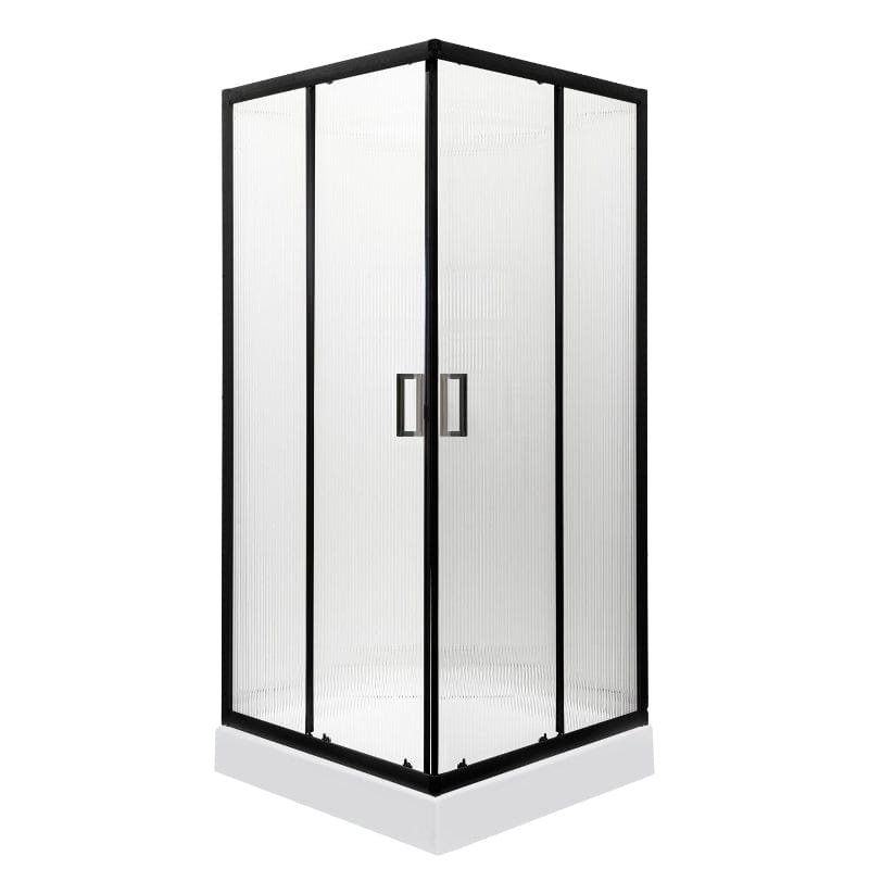 KERRA SOHO SQ BL Duschwand + Duschwanne