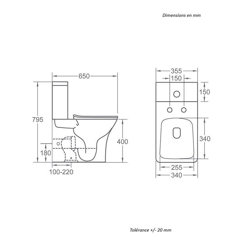 Modernes Keramik Stand-WC LUJA