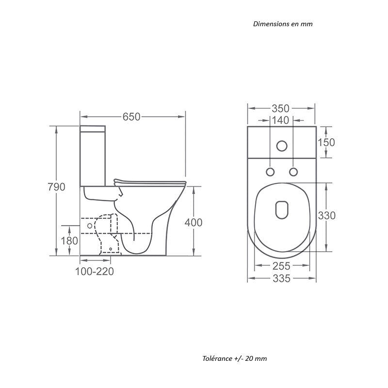 Modernes Keramik Stand-WC CLORINDA