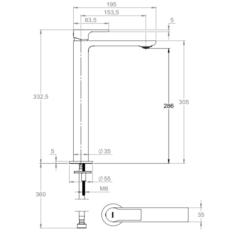 BUADES Einhebelmischer TOKE-L