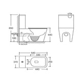 Modernes Stand-WC, Keramik, TRYTON BLACK, niedriger Spülkasten - Welt der Bäder