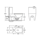 Modernes Stand-WC, Keramik, TRYTON, niedriger Spülkasten - Welt der Bäder