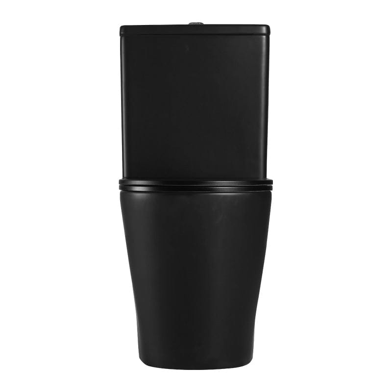 Modernes Stand-WC, Keramik schwarz, ATRIA, niedriger Spülkasten